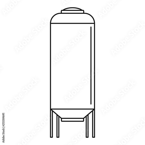 Beer barrel icon. Outline illustration of beer barrel vector icon for web design isolated on white background
