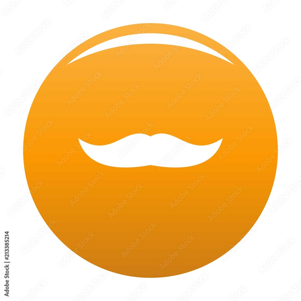 Mustache chevron icon. Simple illustration of mustache chevron vector icon for any design orange Mustache chevron icon. Simple illustration of mustache chevron vector icon for any design orange