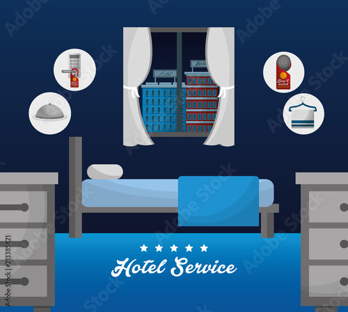 hotel service building