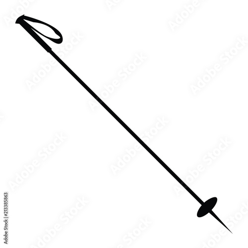 A black and white silhouette of a walking spike
