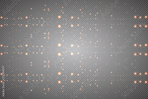 abstract background of real dust particles with backlight with a real flash lens. shiny lights. Abstract Festive vintage lights are defocused. Christmas and New Year's holiday.