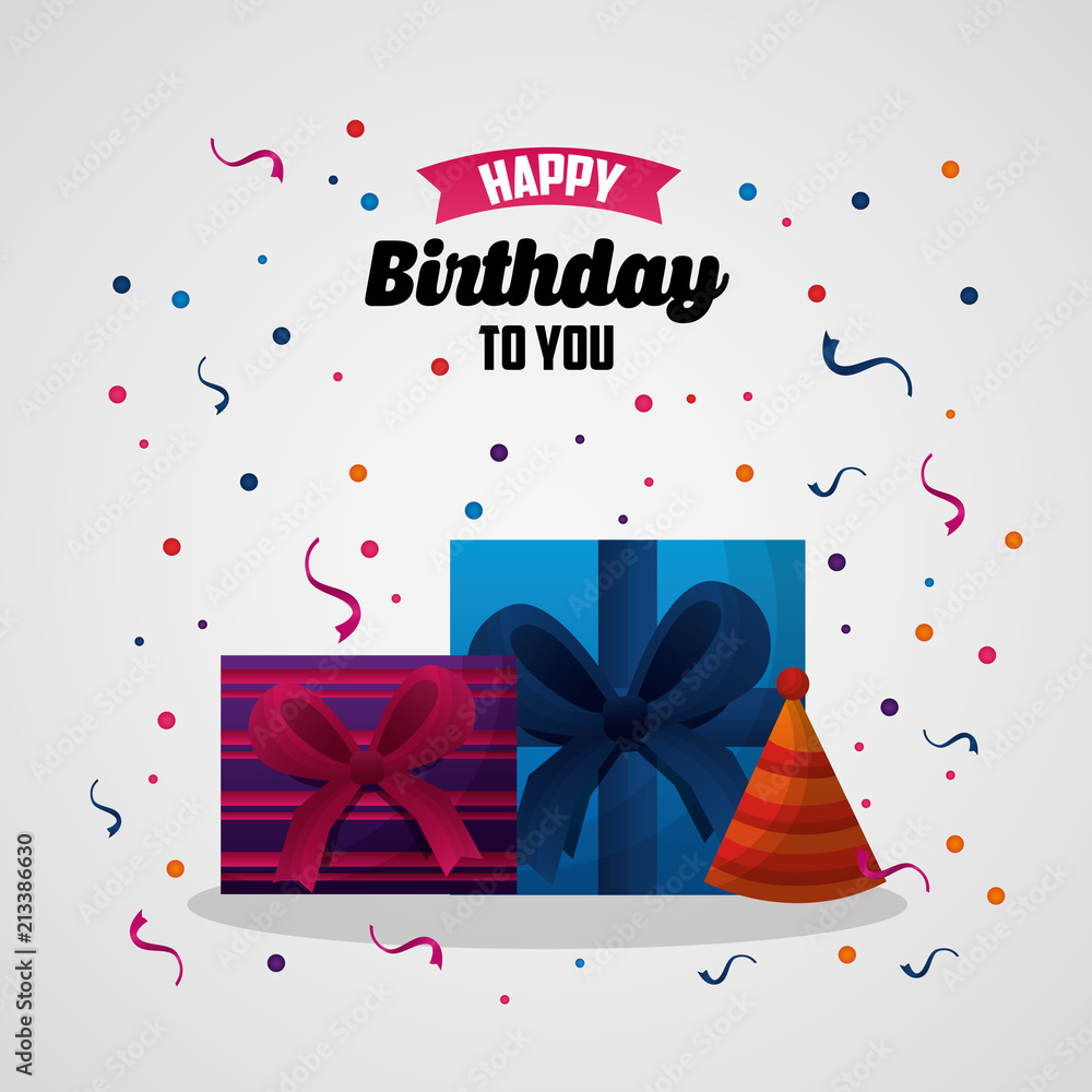 happy birthday card Stock Vector | Adobe Stock