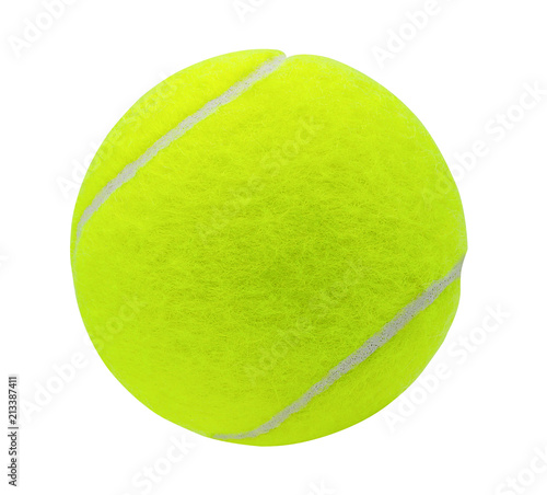 tenisowa piłka odizolowywająca na białym tle z ścinek ścieżką