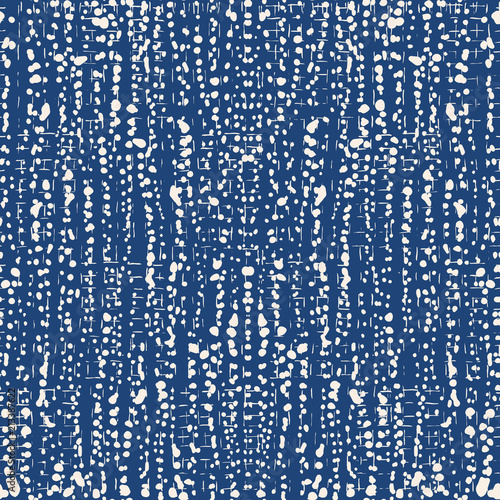 Indigo vector tie dye seamless pattern.