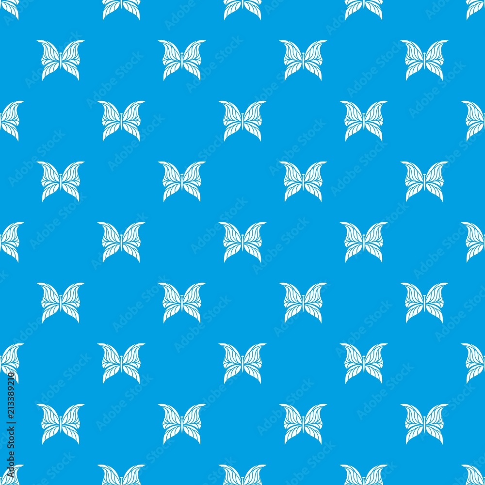 Butterfly with scalloped wings pattern vector seamless blue repeat for any use Butterfly with scalloped wings pattern vector seamless blue repeat for any use
