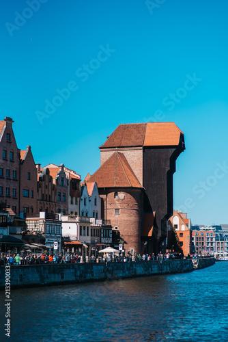 buildings and architectural elements historical part of Gdansk Poland