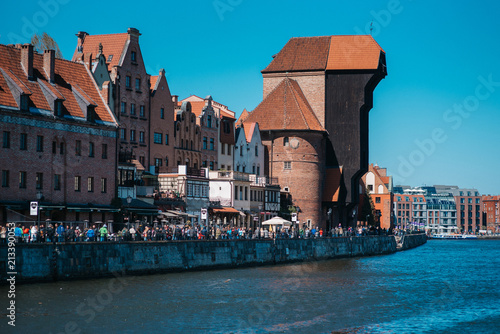 buildings and architectural elements historical part of Gdansk Poland