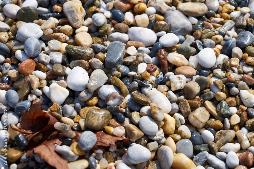 Pebbles on the beach as a natural background. Pebbles on the beach as a natural background.