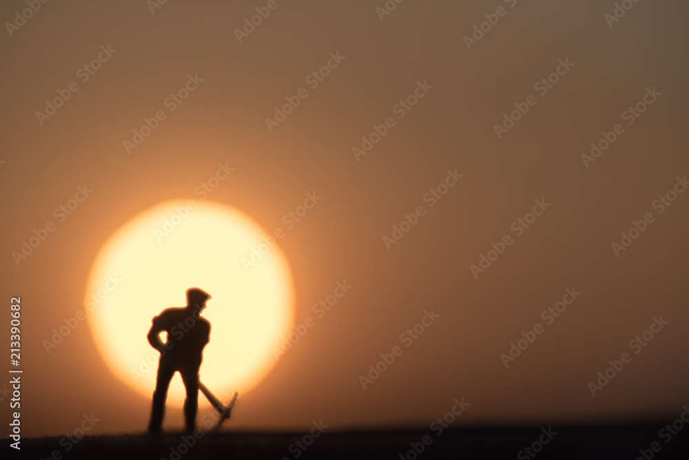 Abstract,silhouette Model people mining on sky sunset background. Abstract,silhouette Model people mining on sky sunset background.