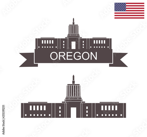State of Oregon. State Capitol building in Salem Oregon photo