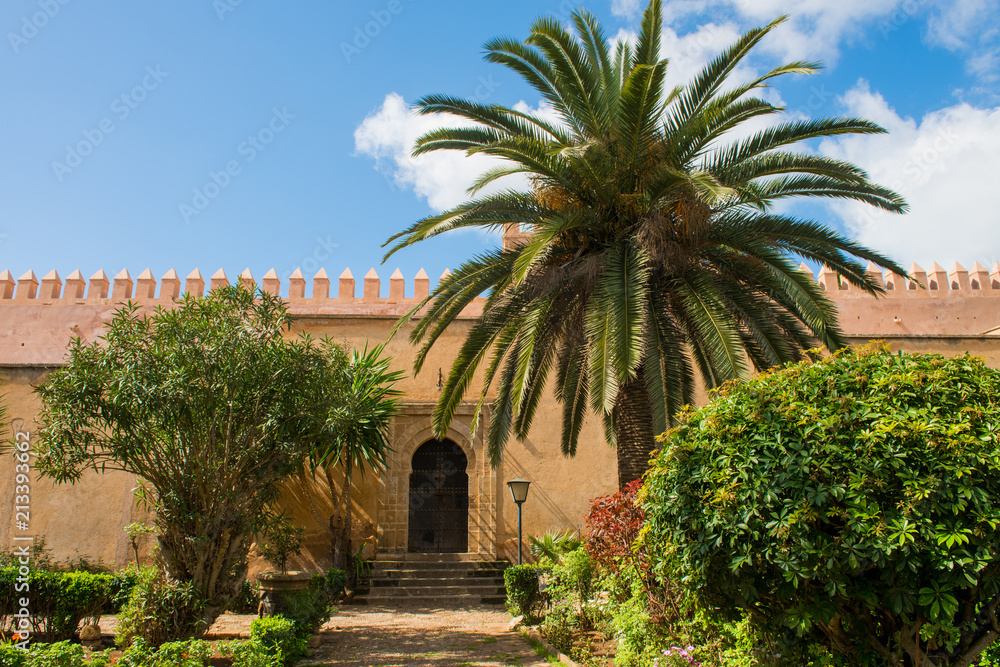 Andalusian gardens in Udayas kasbah Rabat Morocco North Africa