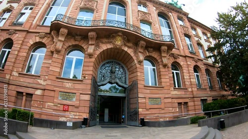 Berlin, Germany-Berlin MAY 8,2018: Museum of Natural History It is a showcase of many bone fragments.