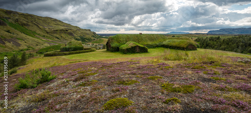 Pjodveldisbaer ancient historical buildings, south of Iceland photo