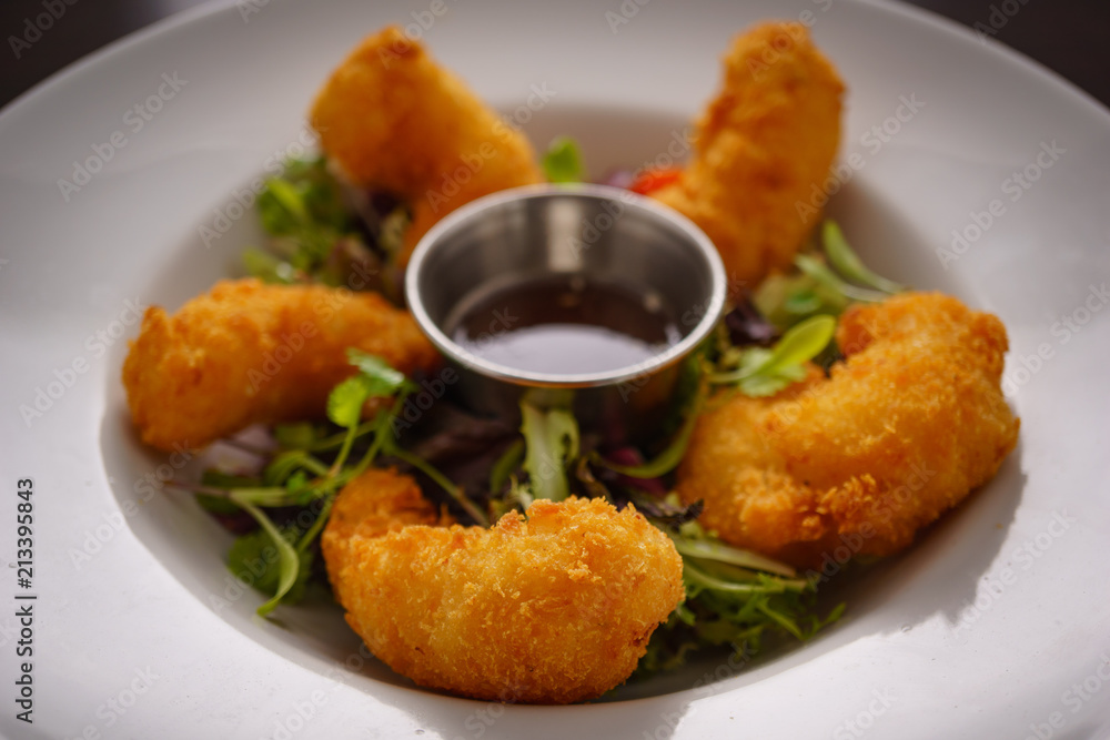 Deep Fried Scampi with Dipping Sauce