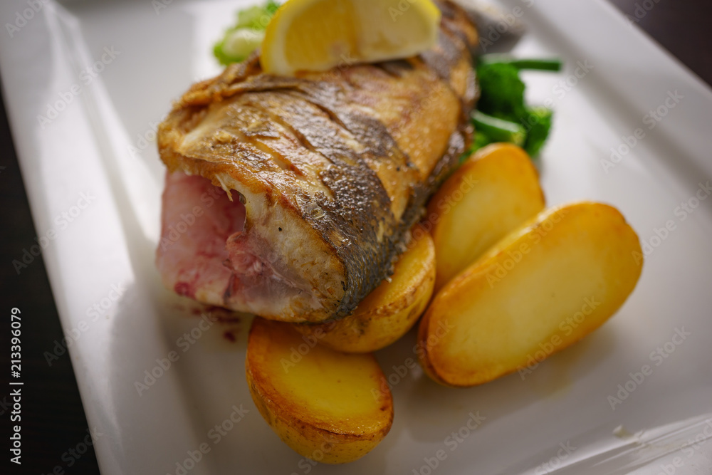 Grilled Trout with a selection of Vegetables Grilled Trout with a selection of Vegetables
