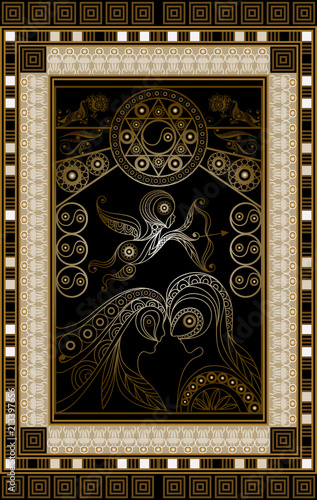 Graphical illustration of a Tarot card 2