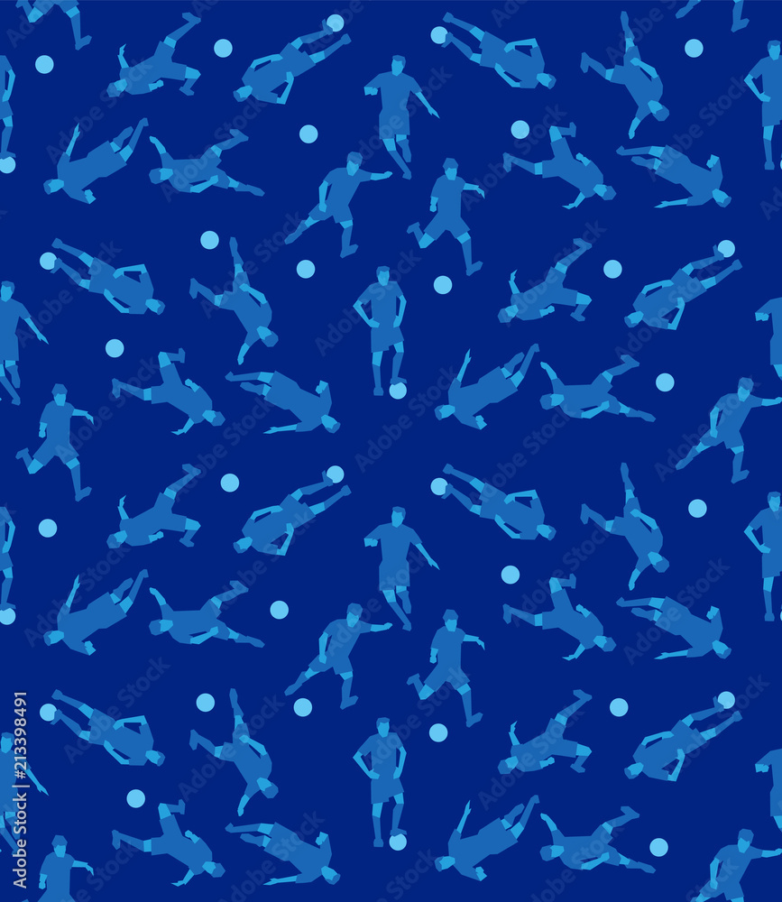 Seamless football texture. Blue background Seamless football texture. Blue background