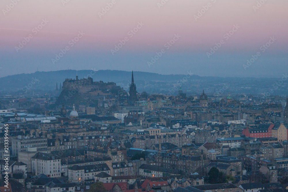 Sunrise from Arthur's Seat in Edinburgh, Scotland