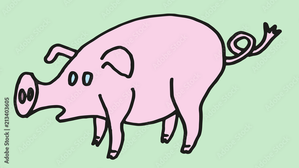 sweet little cartoon pig sweet little cartoon pig