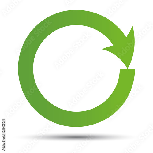 Green recycling symbol