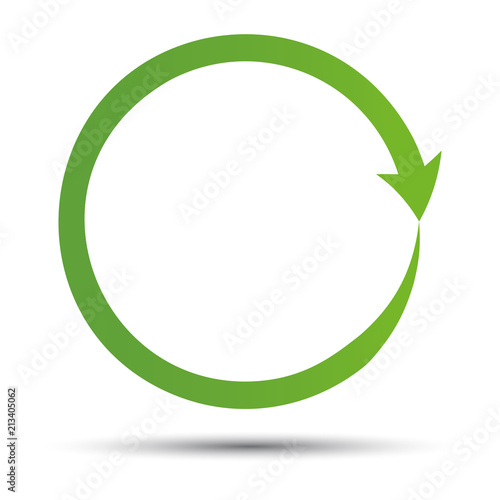 Green recycling symbol