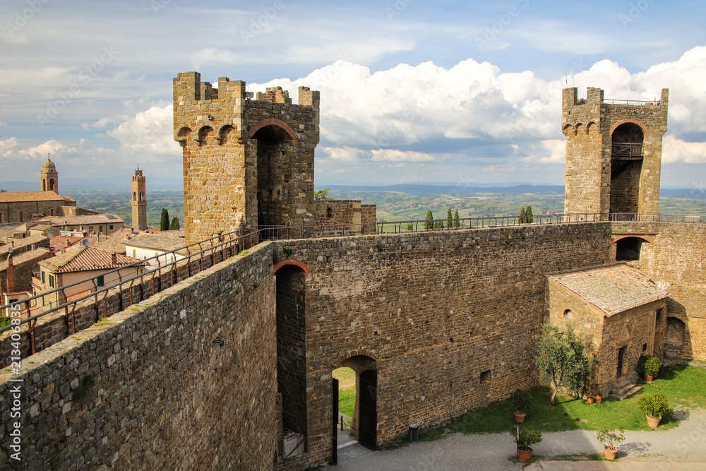 Medieval Montalcino Fortress in Val d'Orcia, Tuscany, Italy Medieval Montalcino Fortress in Val d'Orcia, Tuscany, Italy
