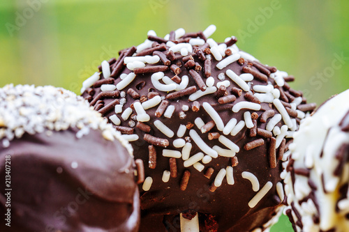 Delicious homemade coconut and chocolate cake pops