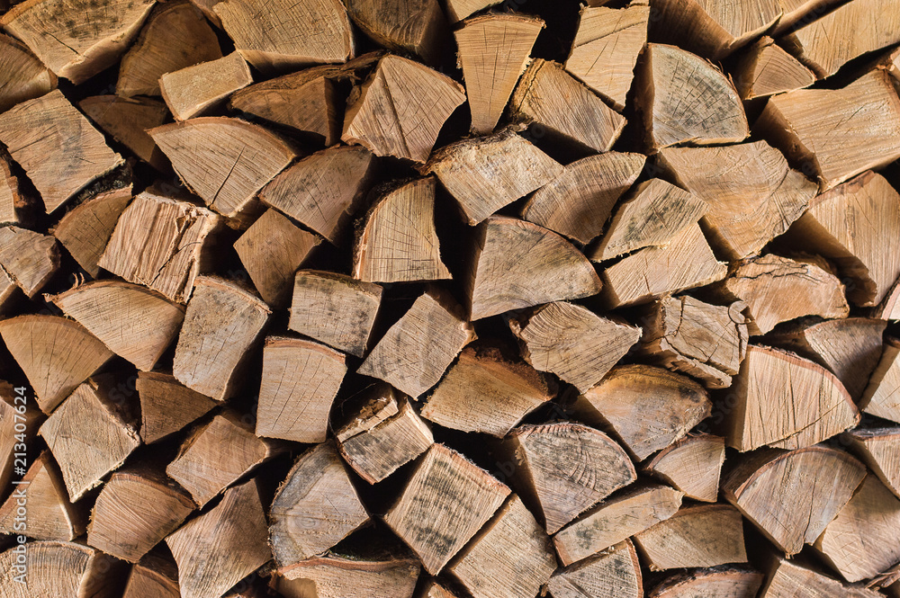 Chopped folded logs background Chopped folded logs background