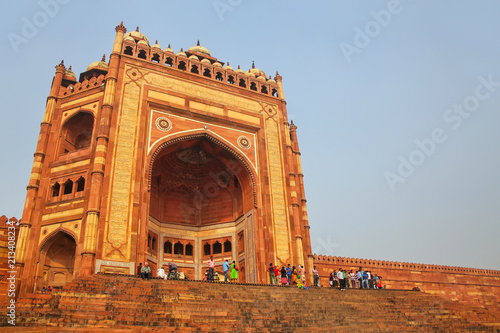 Buland Darwasa (Victory Gate) leading to Jama Masjid in Fatehpur Sikri, Uttar Pradesh, India photo