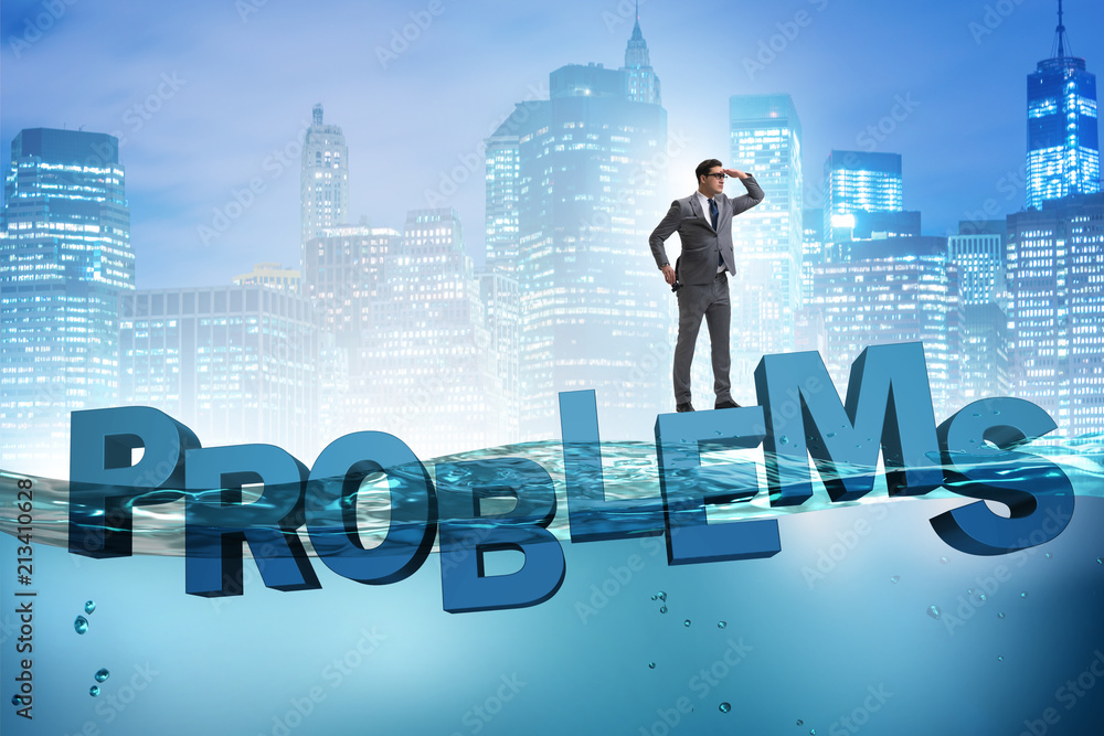 Businessman having problems in business concept Businessman having problems in business concept