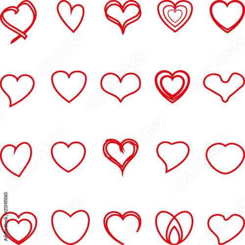 Herz Sammlung, heart collection, Icon, Button