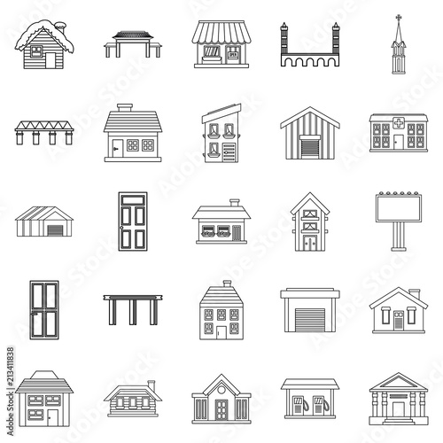 Creation icons set. Outline set of 25 creation vector icons for web isolated on white background