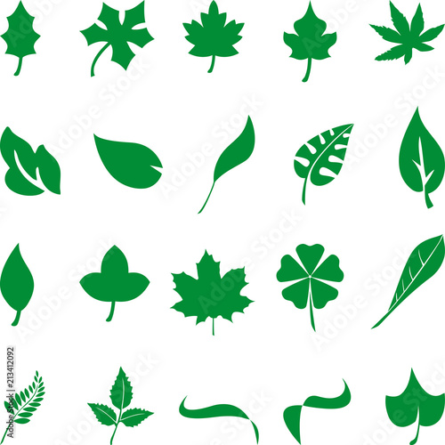 Grüne Blätter Sammlung, green leaves collection, Button