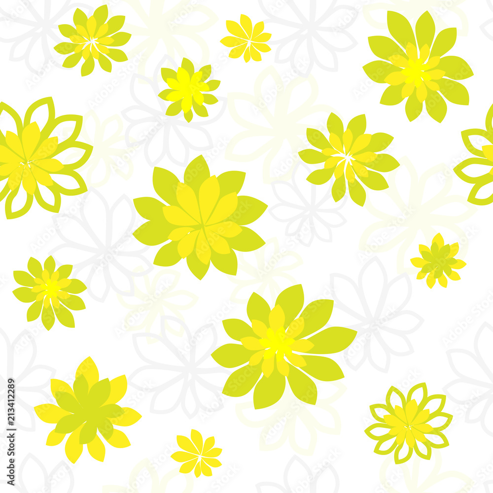 Seamless vector pattern with flowers. Flower pattern. Prints for textiles with flowers. Scrapbook paper, wrapping paper.