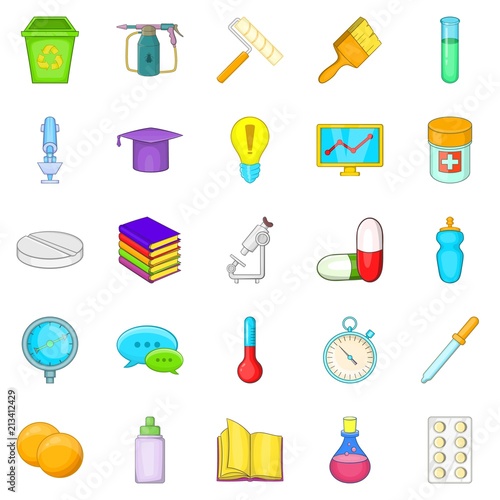 Experience icons set. Cartoon set of 25 experience vector icons for web isolated on white background