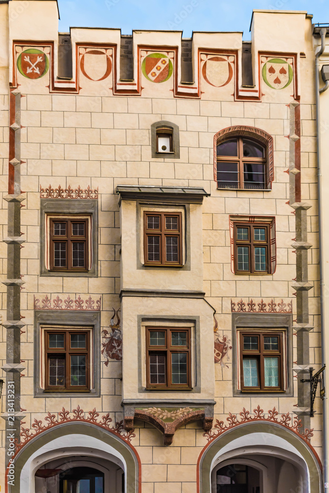 Obraz premium Historische Fassade in Wasserburg am Inn
