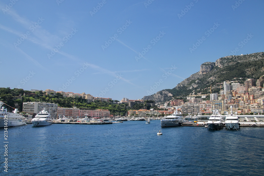 View of La Condamine ward and Port Hercules in Monaco.