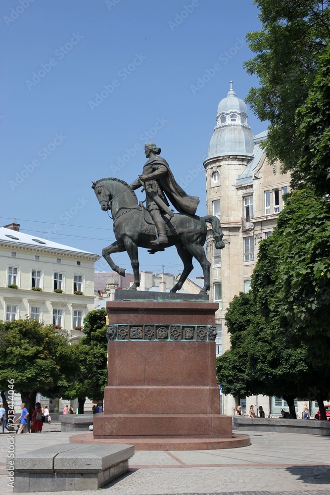 The Monument of king Daniel of Galicia in Lviv, Ukraine
