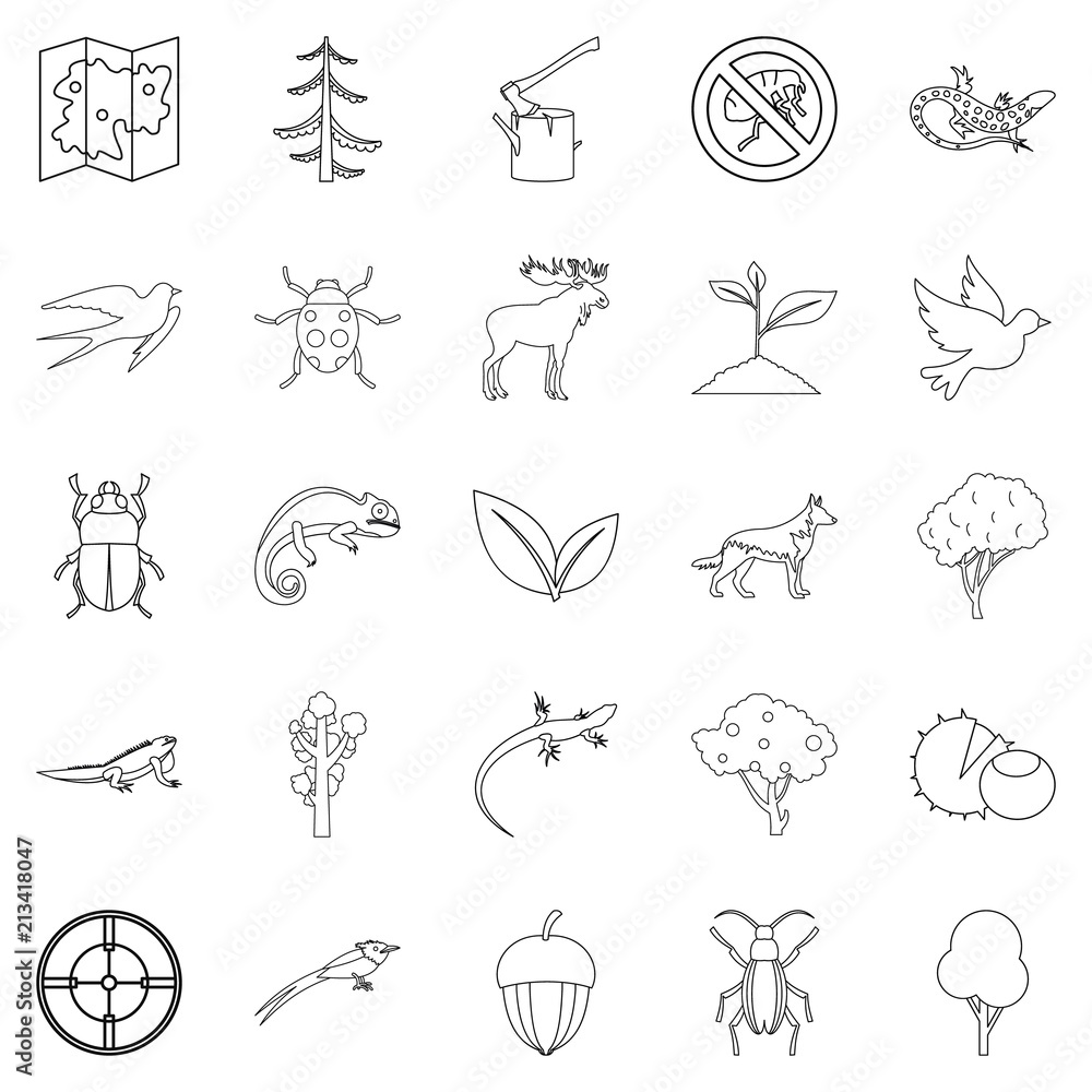Locality icons set. Outline set of 25 locality vector icons for web isolated on white background