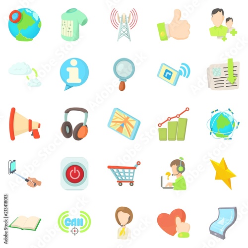 Tinkle icons set. Cartoon set of 25 tinkle vector icons for web isolated on white background