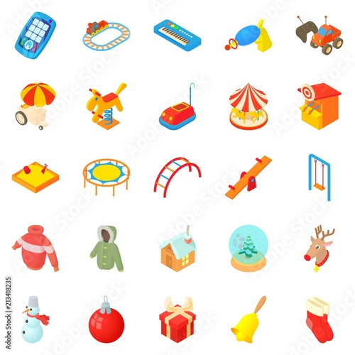 Wean icons set. Cartoon set of 25 wean vector icons for web isolated on white background