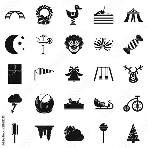 Courtyard icons set. Simple set of 25 courtyard vector icons for web isolated on white background