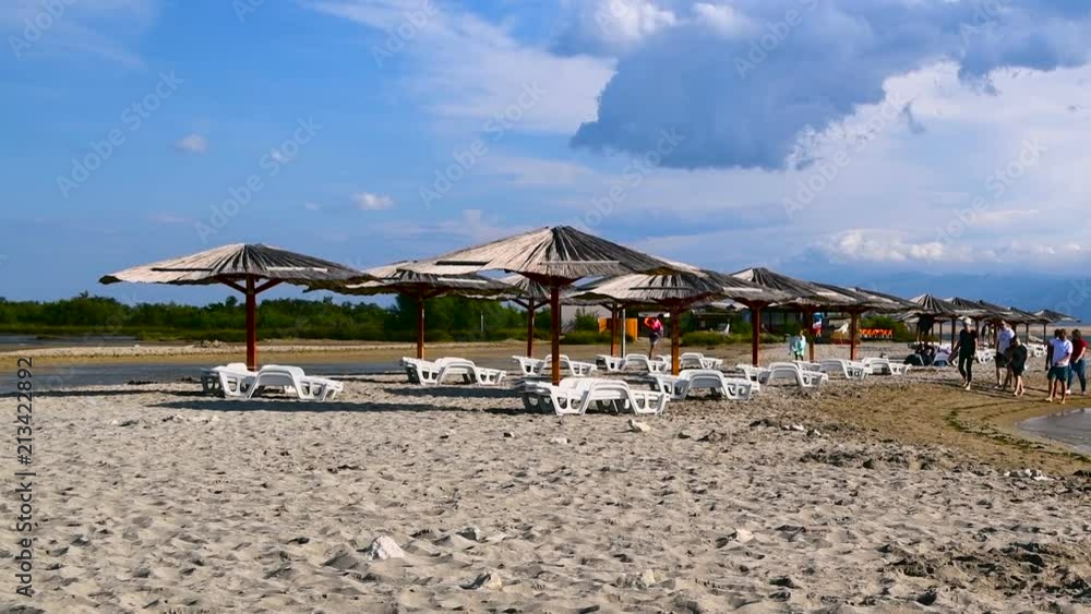 Queens beach in Nin, Dalmatia, Croatia. Nin is famous tourist destination in Croatia. Queens beach in Nin, Dalmatia, Croatia. Nin is famous tourist destination in Croatia.