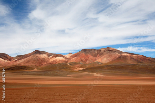 Landscape of the Uyuni desert in Bolivia