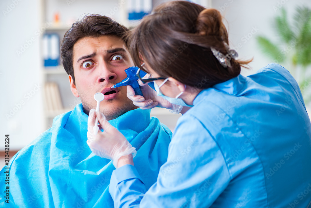 Patient afraid of dentist during doctor visit Patient afraid of dentist during doctor visit