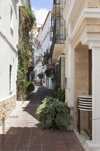 Street in Marbella old town (Malaga, Andalusia, Spain.)