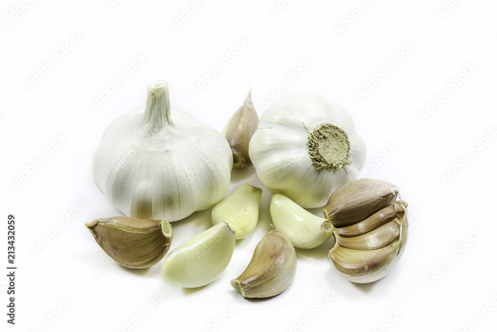 The Garlic With White Background