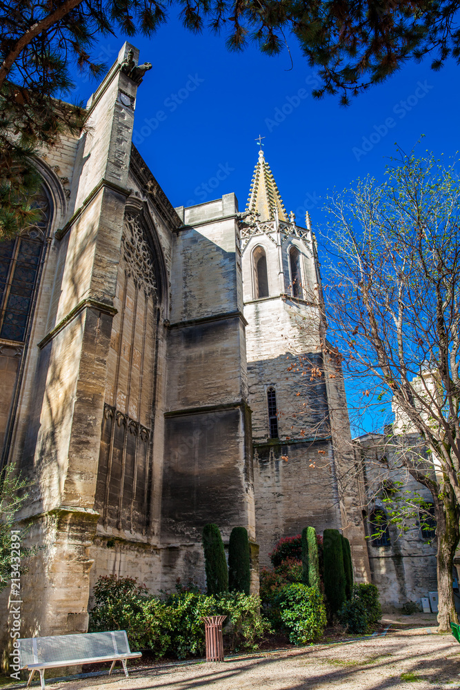 Saint Martial Temple at  the Agricol Perdiguier Square in Avignon France