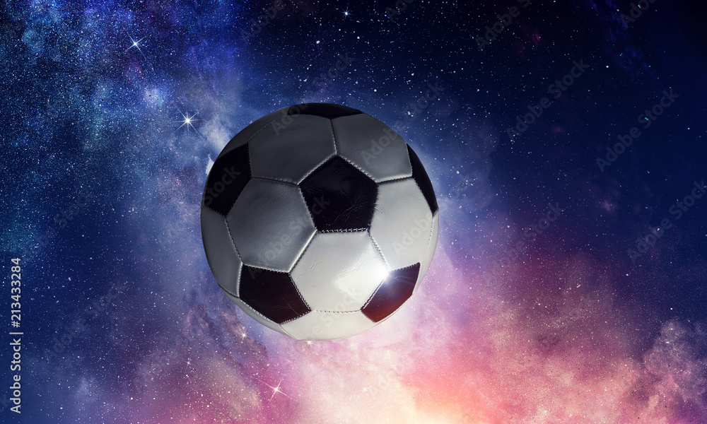 Soccer ball in cosmos