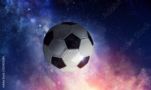 Soccer ball in cosmos